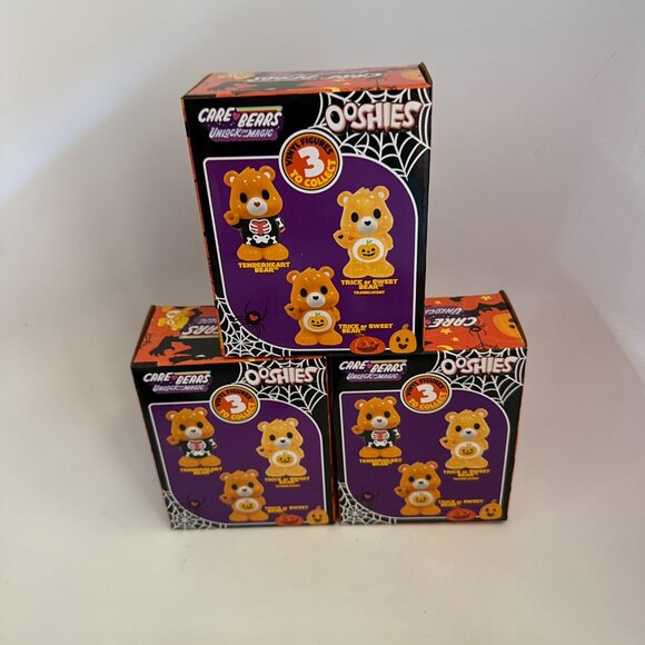 Care Bears Unlock The Magic OOSHIES Complete Set Of 3 - HALLOWEEN Vinyl Figures - Picture 7 of 13